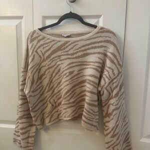zebra print sweater from boutique